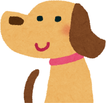 Hand Drawn Illustration of a Smiling Dog